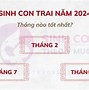 Đẻ Con Năm 2024 Tháng Nào Tốt